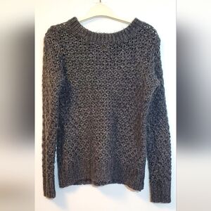 XS Joe Fresh Charcoal Gray Chunky Loose Knit Crew Neck Sweater